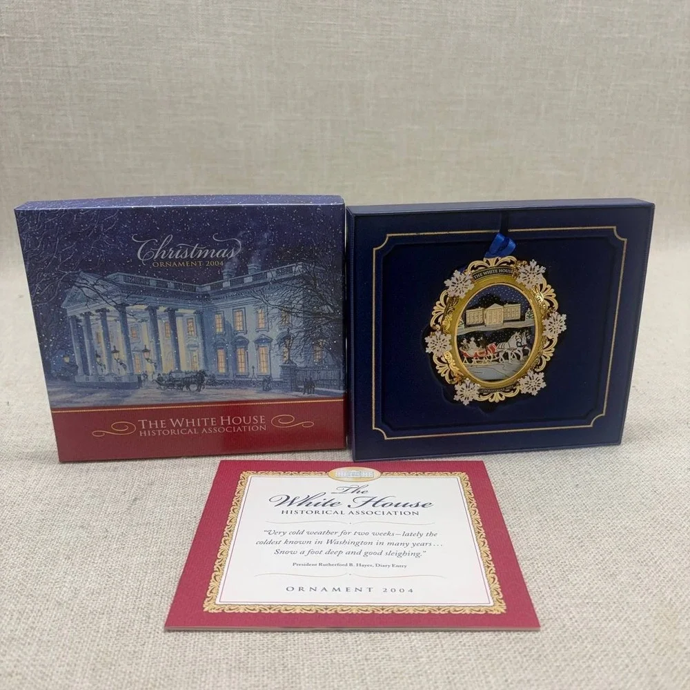 White House‎ Historical Association Christmas Ornament Lot 2000 2004 2013 2015